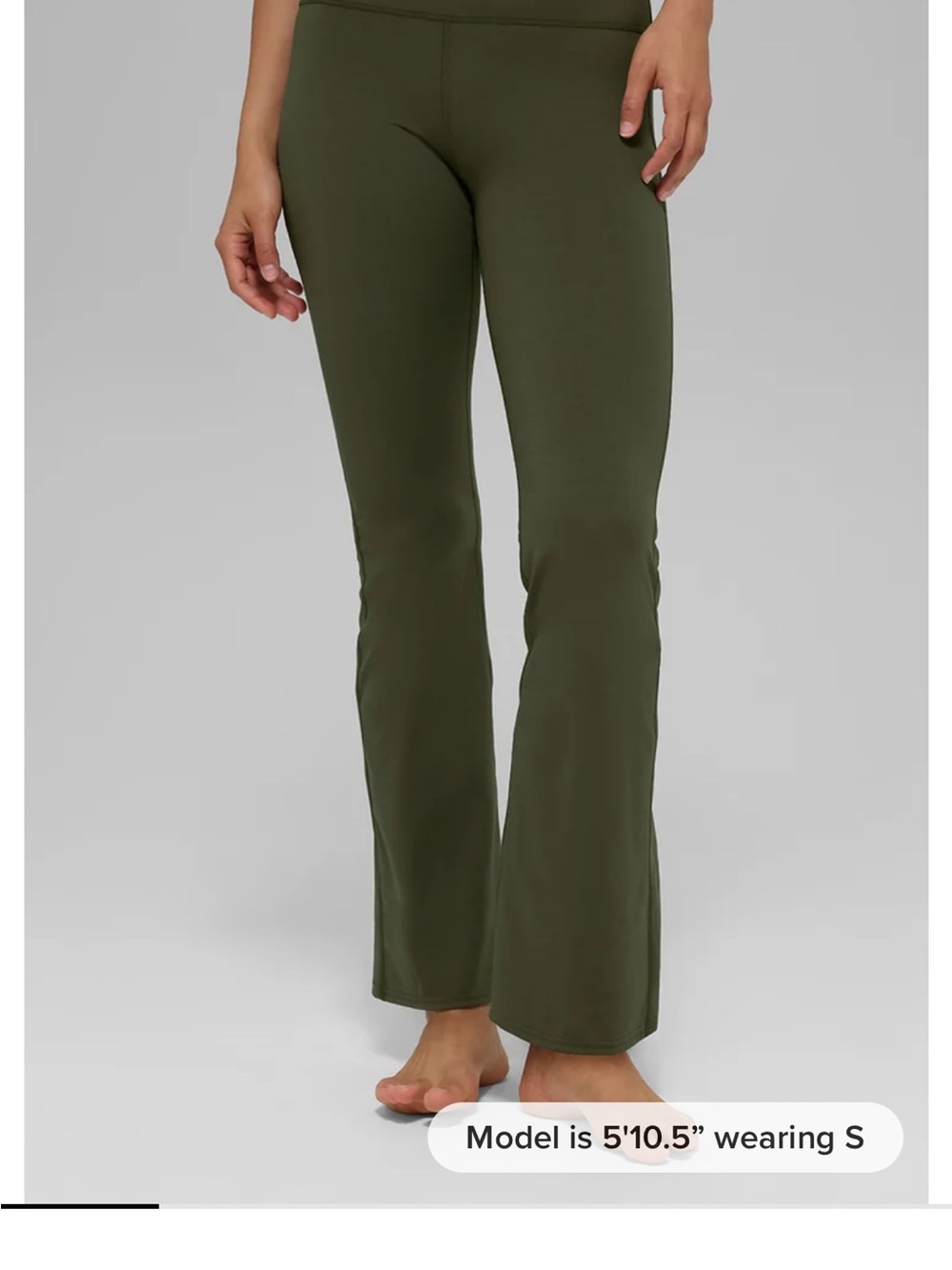 ALO Softsculpt High-Waist Bootcut Legging in Green Olive